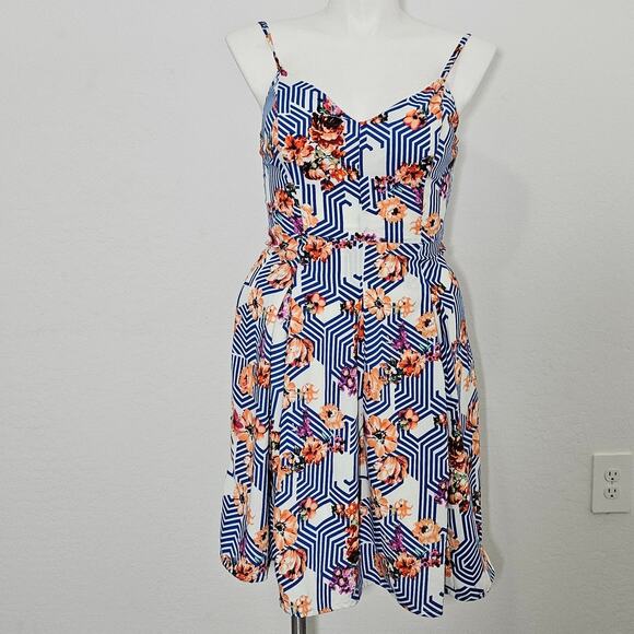 Anna Grace Dresses & Skirts - Anna Grace midi dress spaghetti straps A-line sz L